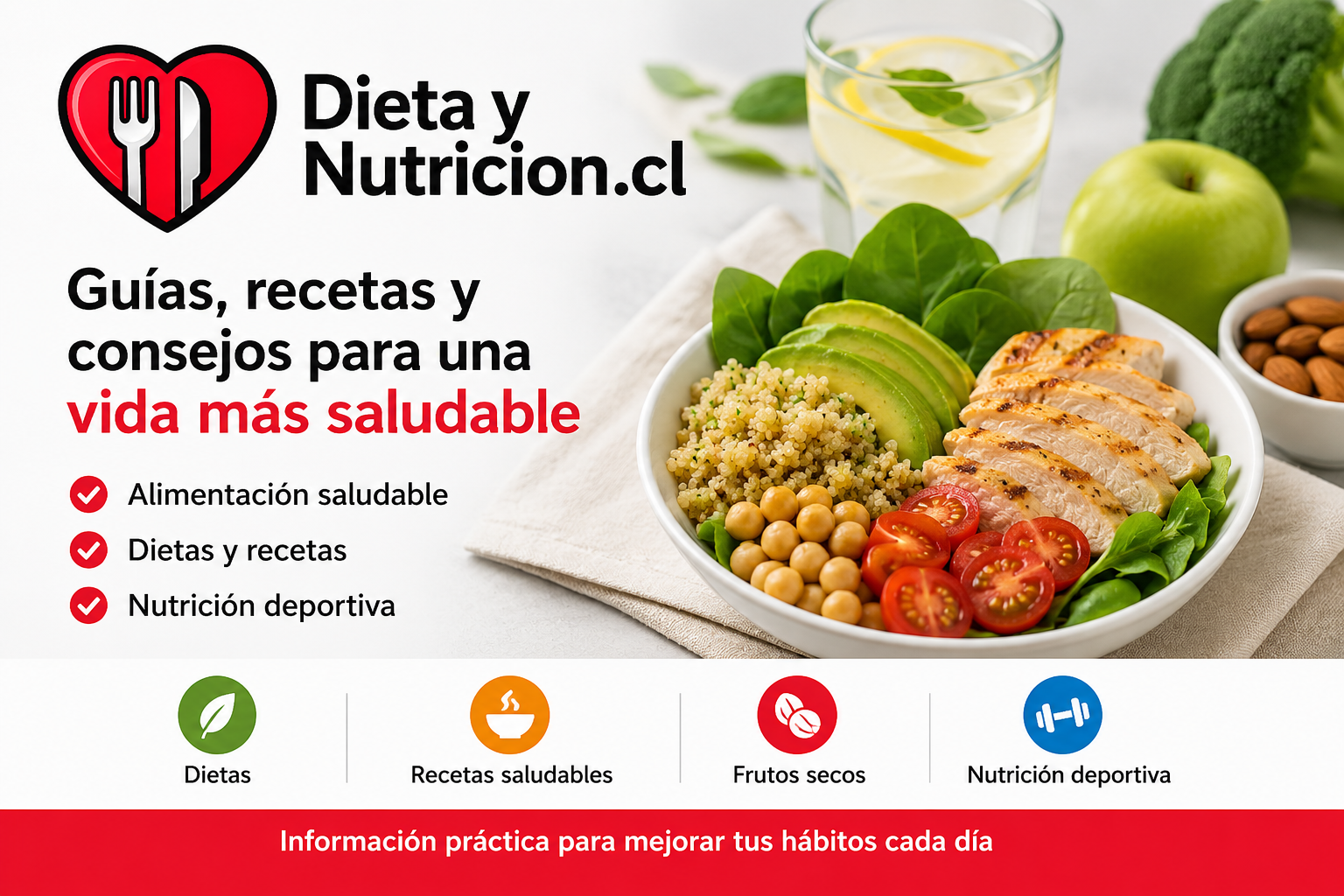 Imagen ilustrativa sobre dieta y nutrición: guías, consejos y hábitos saludables para tu día a día