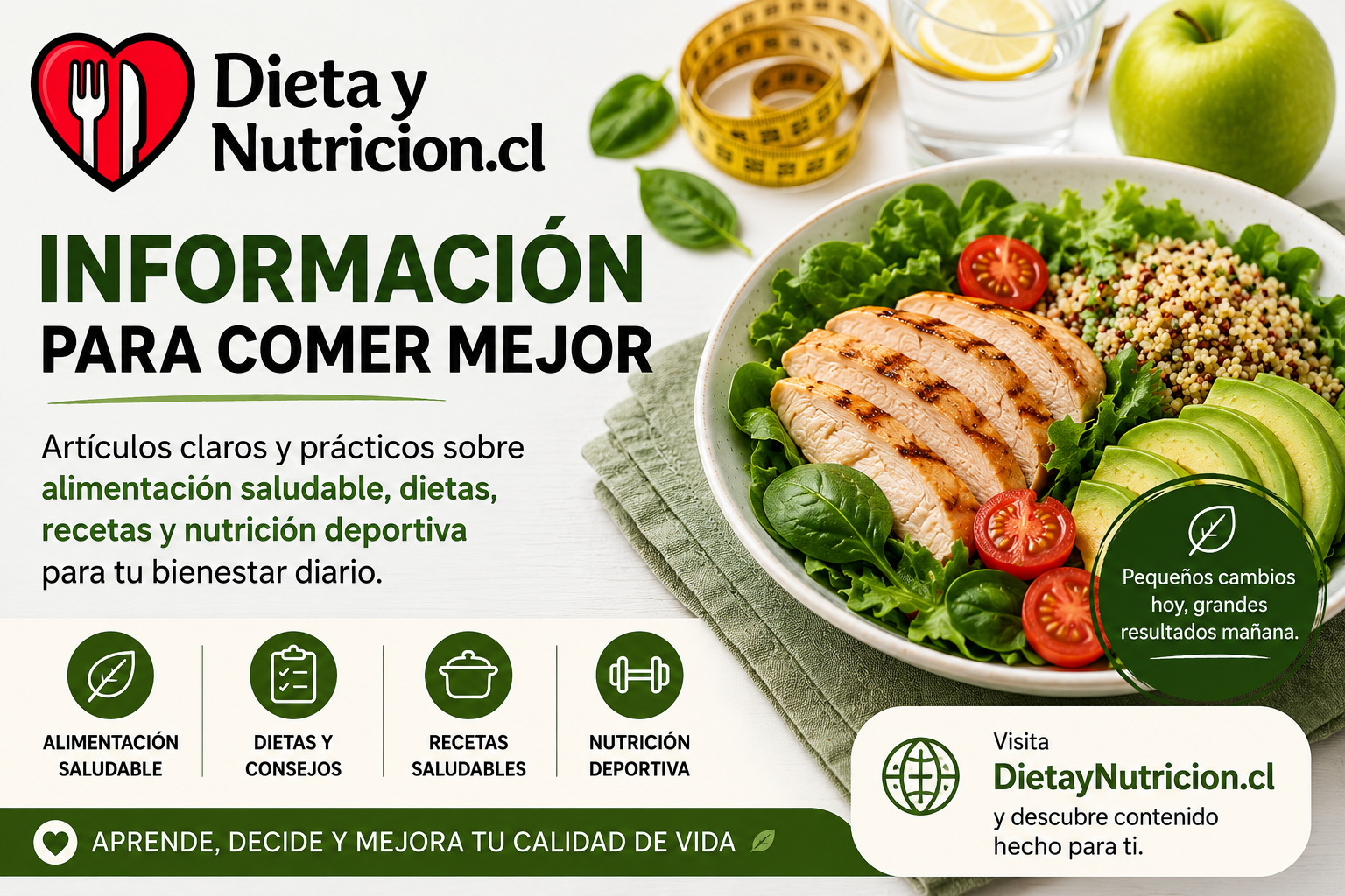 Imagen ilustrativa sobre dieta y Nutrición: información confiable para comer mejor