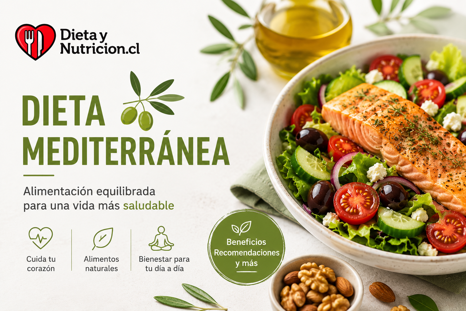 Imagen ilustrativa sobre dieta mediterránea: qué es, beneficios y cómo hacerla correctamente